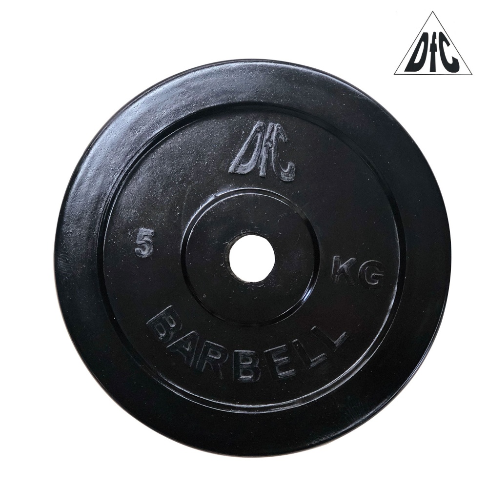 DFC 5 кг. обрезиненный из каталога дисков для штанги с посадочным диаметром 26 мм.  в Тольятти по цене 1490 ₽