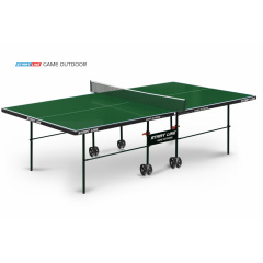 Всепогодный теннисный стол Start Line Game Outdoor с сеткой зеленый в Тольятти по цене 31990 ₽