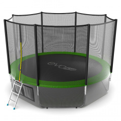 Батут с защитной сеткой Evo Jump External 12ft (Green) + Lower net в Тольятти по цене 31190 ₽