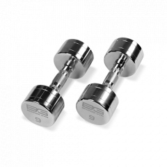 Bronze Gym 9 кг. BG-PA-DB-C09 из каталога хромированных гантелей в Тольятти по цене 3590 ₽