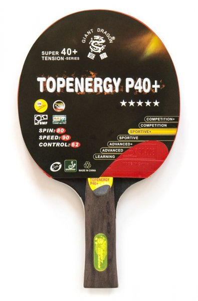 Giant Topenergy 5 Star New (анатомическая) из каталога ракеток для настольного тенниса в Тольятти по цене 910 ₽