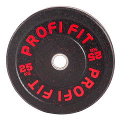 Profi Fit бамперный черный 25 кг из каталога дисков для штанги с посадочным диаметром 50 мм. в Тольятти по цене 15804 ₽