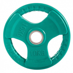 Profi Fit 3 HANDLE 10 кг обрезиненный (с хватами) из каталога дисков для штанги с посадочным диаметром 50 мм. в Тольятти по цене 4930 ₽