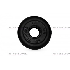 MB Barbell черный - 26 мм - 0.5 кг из каталога дисков для штанги с посадочным диаметром 26 мм.  в Тольятти по цене 467 ₽
