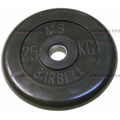 MB Barbell черный - 30 мм - 25 кг из каталога дисков для штанги с посадочным диаметром 26 мм.  в Тольятти по цене 7428 ₽