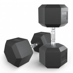 UnixFit гексагональная 40 кг из каталога обрезиненных гантелей в Тольятти по цене 12670 ₽