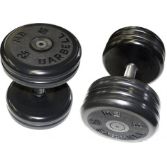 MB Barbell профессиональная 48 кг из каталога обрезиненных гантелей в Тольятти по цене 22490 ₽