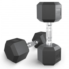 UnixFit гексагональная 10 кг из каталога обрезиненных гантелей в Тольятти по цене 3740 ₽