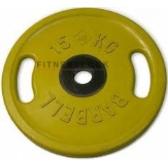 MB Barbell евро-классик с ручками желтый - 50 мм - 15 кг из каталога дисков для штанги с посадочным диаметром 50 мм. в Тольятти по цене 14226 ₽