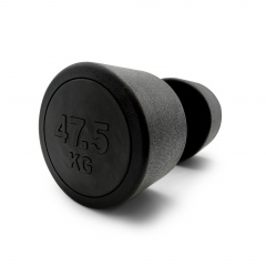 UnixFit PRO круглая 47,5 кг DBRND47_5PBK из каталога обрезиненных гантелей в Тольятти по цене 17890 ₽