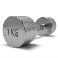 UnixFit PRO круглая 7 кг DBRND7PCE из каталога хромированных гантелей в Тольятти по цене 3150 ₽