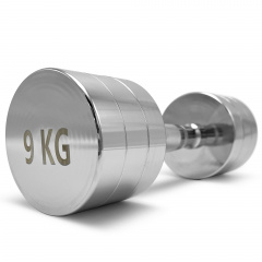 UnixFit PRO круглая 9 кг DBRND9PCE из каталога хромированных гантелей в Тольятти по цене 3830 ₽