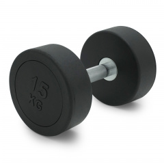 UnixFit PRO круглая 15 кг DBRND15PBK из каталога обрезиненных гантелей в Тольятти по цене 5020 ₽