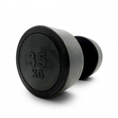 UnixFit круглая 35 кг DBRND35PBK из каталога обрезиненных гантелей в Тольятти по цене 13290 ₽