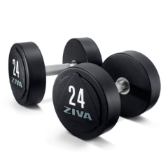 ZVO-DBPU-1642-GY  12 кг ( пара) в Тольятти по цене 25420 ₽ в категории обрезиненные гантели Ziva