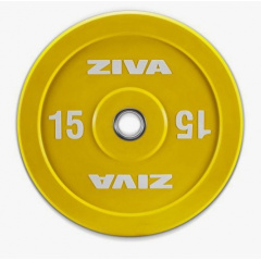 Ziva XP Competition Colored Rubber Bumper 15kg из каталога дисков для штанги с посадочным диаметром 50 мм. в Тольятти по цене 16800 ₽
