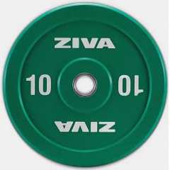 Ziva XP Competition Colored Rubber Bumper 10 kg из каталога дисков для штанги с посадочным диаметром 50 мм. в Тольятти по цене 12400 ₽