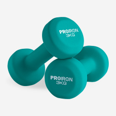 Proiron 2шт по 3кг из каталога обрезиненных гантелей в Тольятти по цене 1620 ₽