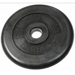 MB Barbell 20 кг металлическая втулка из каталога дисков для штанги с посадочным диаметром 30 мм.  в Тольятти по цене 8290 ₽