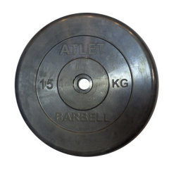 MB Barbell ATLET 15 кг из каталога дисков для штанги с посадочным диаметром 26 мм.  в Тольятти по цене 5350 ₽