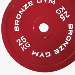 Bronze Gym для пауэрлифтинга красный 25 кг BGPLCL250 из каталога дисков (блинов) для штанг и гантелей в Тольятти по цене 17790 ₽