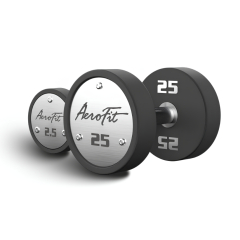 AeroFit AFPUDB2.5-25 набор полиуретановых гантелей, 2,5-25 кг, 10 пар, шаг 2,5 кг из каталога  в Тольятти по цене 230600 ₽