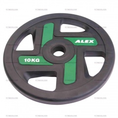 AeroFit Alex полиуретановый 50 мм - 15 кг из каталога дисков для штанги с посадочным диаметром 50 мм. в Тольятти по цене 9177 ₽