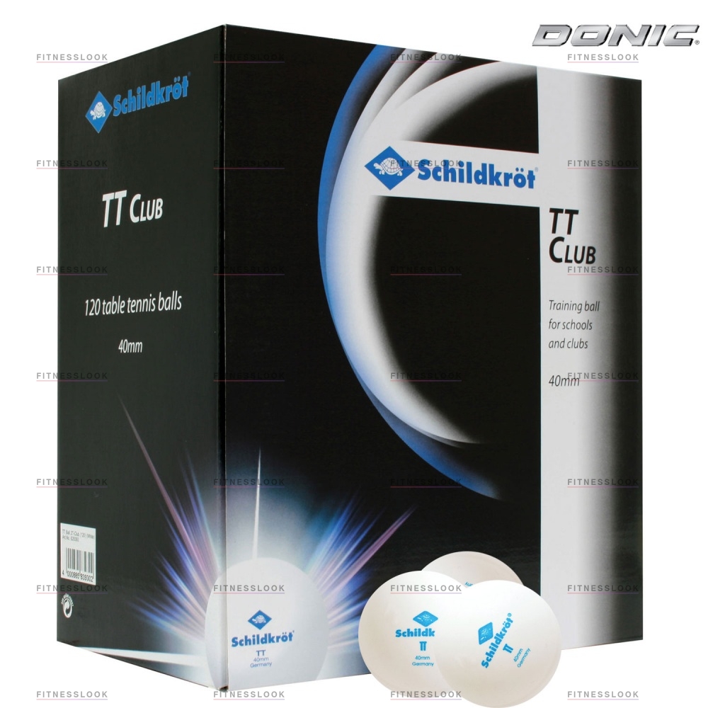 Donic 2T-CLUB - 120шт. - белые из каталога мячей для настольного тенниса в Тольятти по цене 4290 ₽