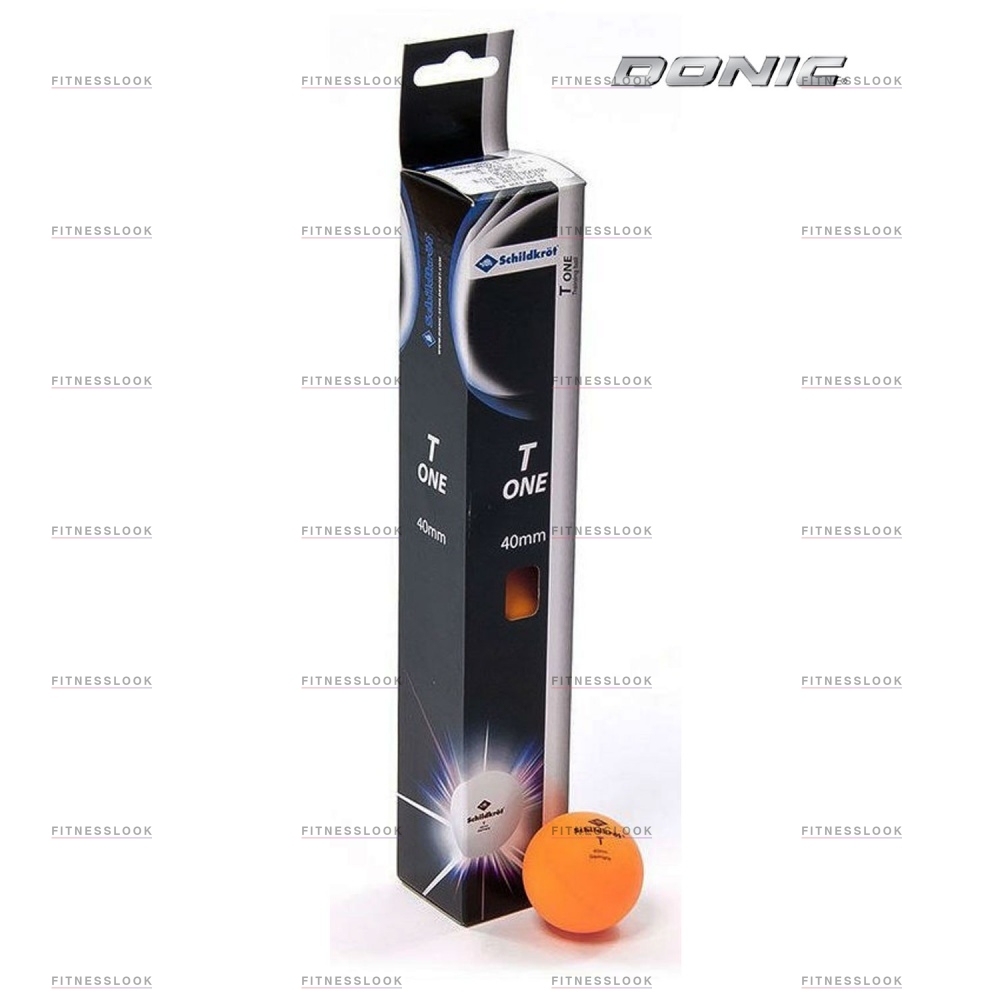 Donic T-One - 6шт. - оранжевые из каталога мячей для настольного тенниса в Тольятти по цене 280 ₽