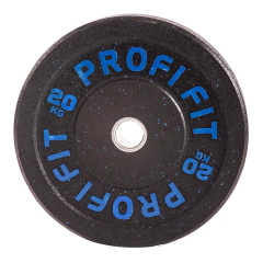 Profi Fit бамперный черный 20 кг из каталога стоек для гантелей в Тольятти по цене 14550 ₽