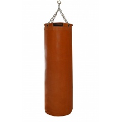 Подвесной боксерский мешок и груша Рокки 80х30 см 25 кг. кожа рыжий в Тольятти по цене 17820 ₽
