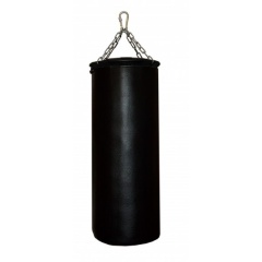 Подвесной боксерский мешок и груша Рокки 140х40 см. 65 кг. кожа черный в Тольятти по цене 36240 ₽